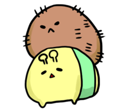 A green caterpillar and friends sticker #1903318