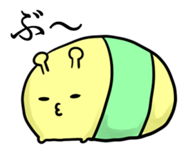 A green caterpillar and friends sticker #1903325
