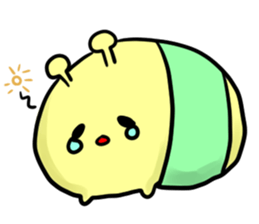 A green caterpillar and friends sticker #1903329