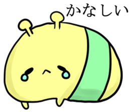 A green caterpillar and friends sticker #1903336