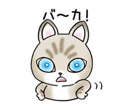 Blue eyes cat "Maiko" & "Ataru" vol.2 sticker #1903602