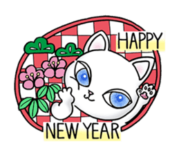 Blue eyes cat "Maiko" & "Ataru" vol.2 sticker #1903619