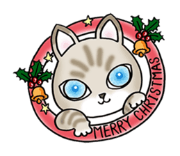 Blue eyes cat "Maiko" & "Ataru" vol.2 sticker #1903620