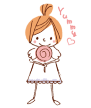 Girl's stamp sticker #1904907