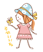 Girl's stamp sticker #1904908