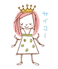 Girl's stamp sticker #1904909