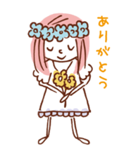 Girl's stamp sticker #1904912