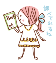 Girl's stamp sticker #1904914