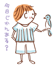 Girl's stamp sticker #1904927