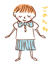 Girl's stamp sticker #1904930