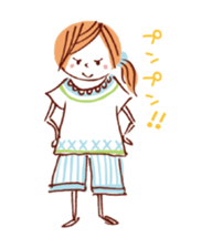 Girl's stamp sticker #1904940