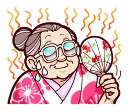 Japanese lovely cute grandma "yoshiko". sticker #1904977