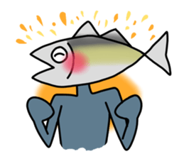 Fish human sticker #1905999