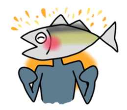 Fish human sticker #1905999
