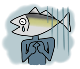 Fish human sticker #1906001