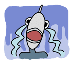 Fish human sticker #1906002