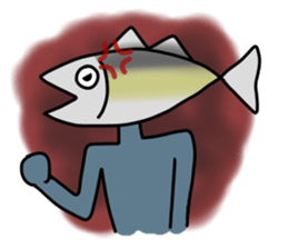 Fish human sticker #1906003