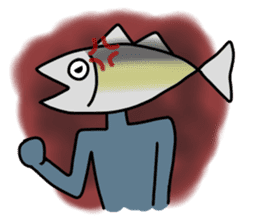 Fish human sticker #1906003