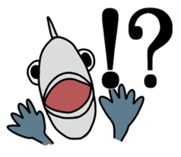 Fish human sticker #1906007