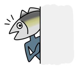 Fish human sticker #1906011
