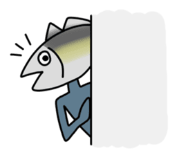 Fish human sticker #1906011