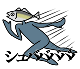 Fish human sticker #1906019