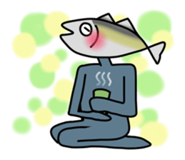 Fish human sticker #1906020