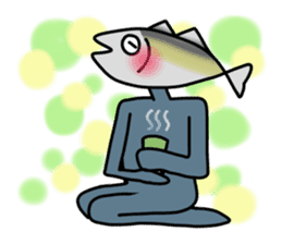 Fish human sticker #1906020