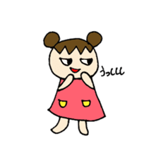 Sweet pretty girl "PONG CHANG" sticker #1906073