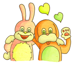 KIGURUMI - Rabbit & Dog - sticker #1906645