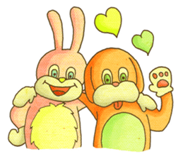 KIGURUMI - Rabbit & Dog - sticker #1906645