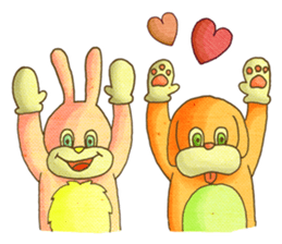 KIGURUMI - Rabbit & Dog - sticker #1906646