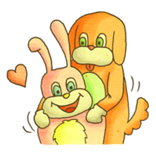 KIGURUMI - Rabbit & Dog - sticker #1906650