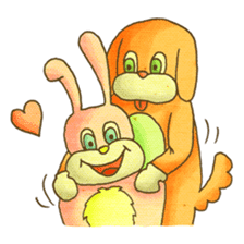 KIGURUMI - Rabbit & Dog - sticker #1906650