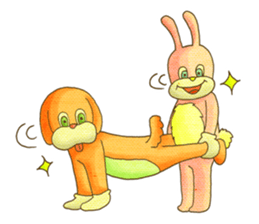 KIGURUMI - Rabbit & Dog - sticker #1906653