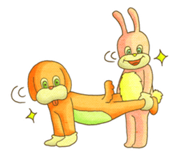 KIGURUMI - Rabbit & Dog - sticker #1906653