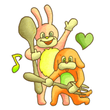 KIGURUMI - Rabbit & Dog - sticker #1906654