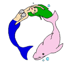 simple praise, a mermaid and friend sticker #1906963