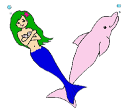 simple praise, a mermaid and friend sticker #1906964