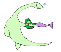 simple praise, a mermaid and friend sticker #1906965