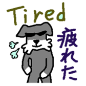 Dog mameta 3    [English/Japanese]1 sticker #1908833