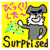 Dog mameta 3    [English/Japanese]1 sticker #1908838