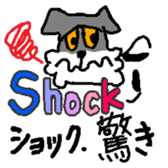 Dog mameta 3    [English/Japanese]1 sticker #1908845