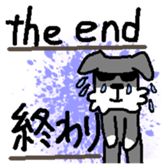 Dog mameta 3    [English/Japanese]1 sticker #1908857