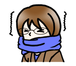 A blue glasses boy sticker #1908882