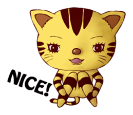 Tiger stripe cat's reaction sticker #1909142