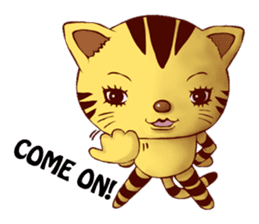 Tiger stripe cat's reaction sticker #1909143