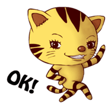 Tiger stripe cat's reaction sticker #1909145