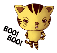 Tiger stripe cat's reaction sticker #1909148