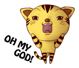 Tiger stripe cat's reaction sticker #1909151